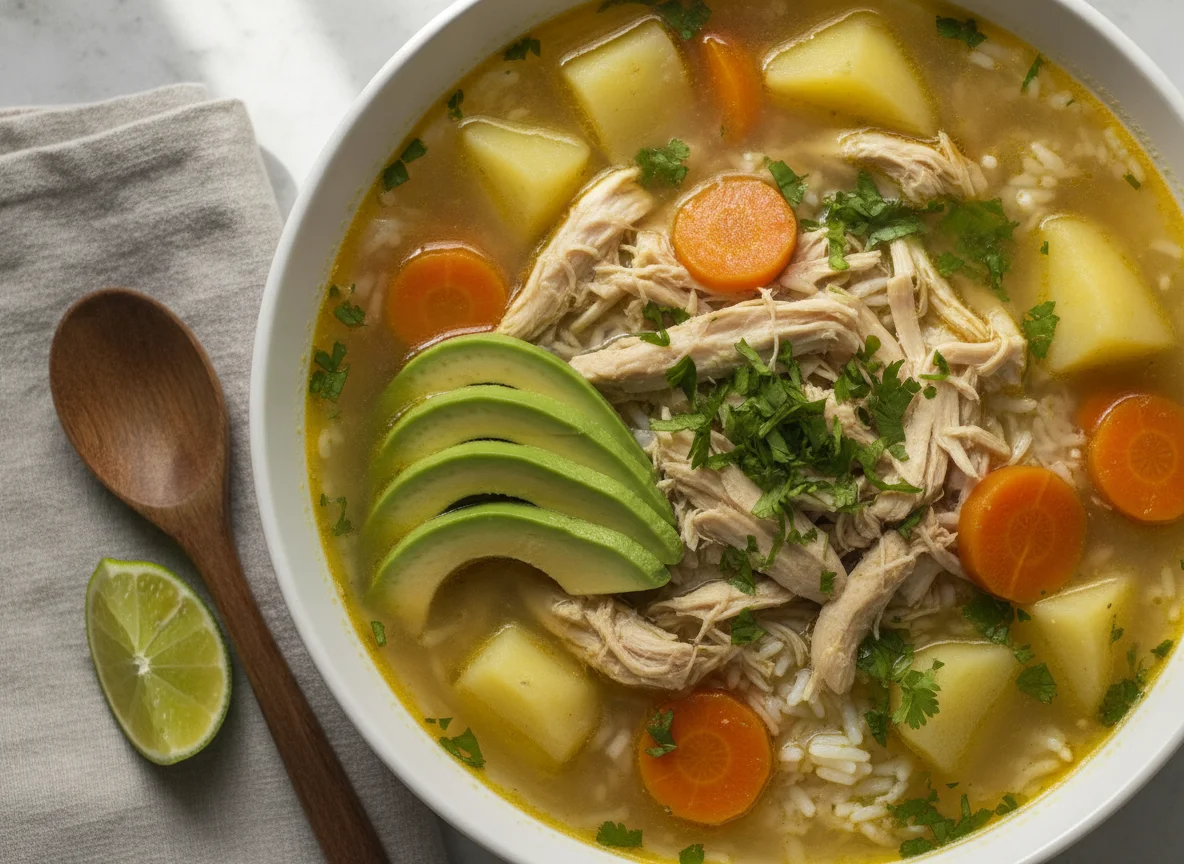 Caldo de pollo guatemalteco photo