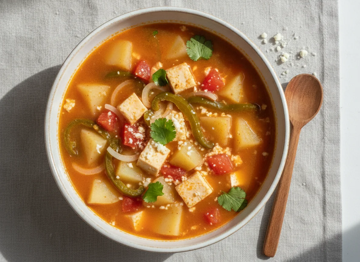 Caldo de Queso con Papas photo