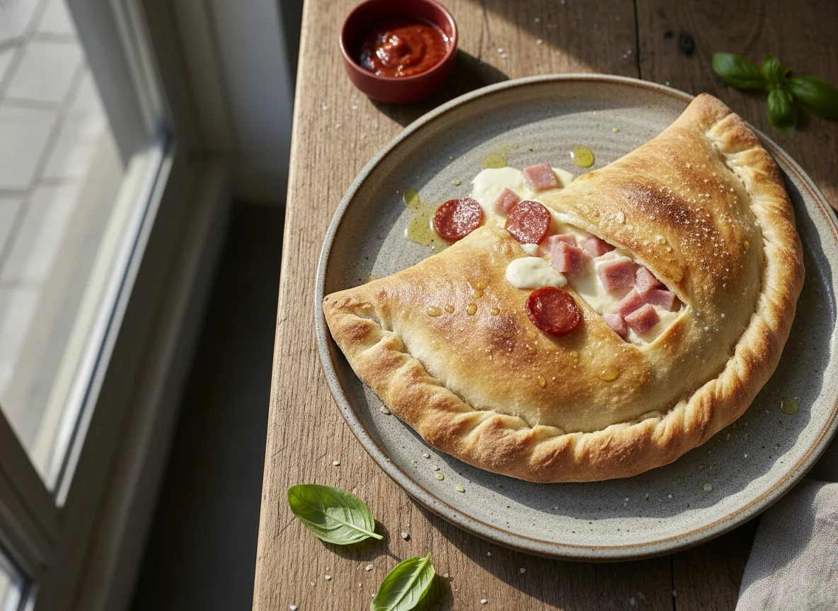 Calzone de jamón y queso photo