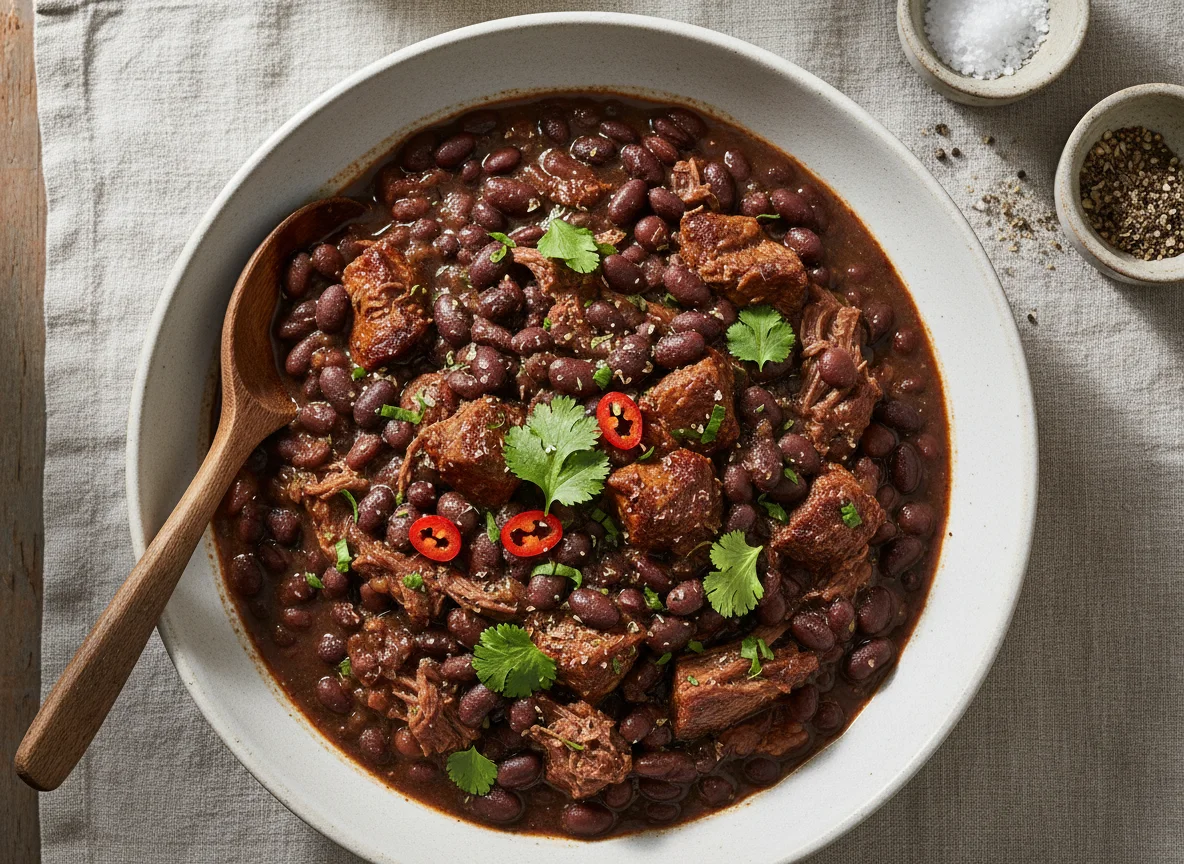 Caraotas Negras con Carne photo