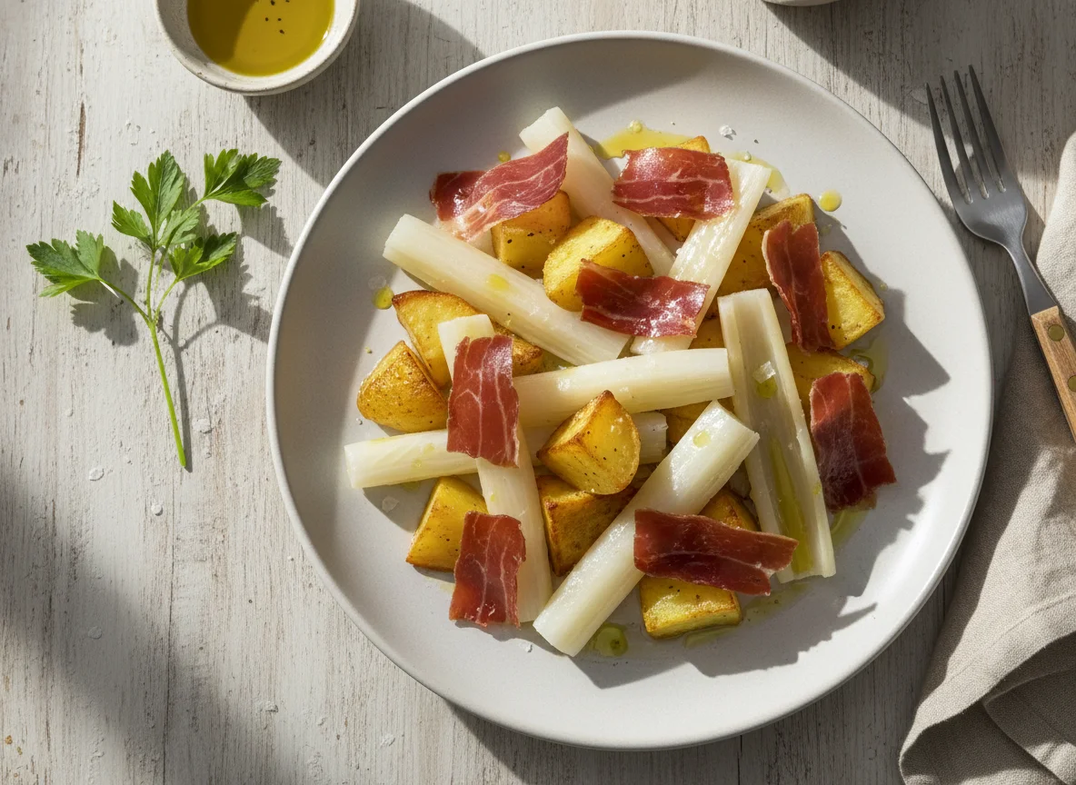Cardo con jamón y patata photo