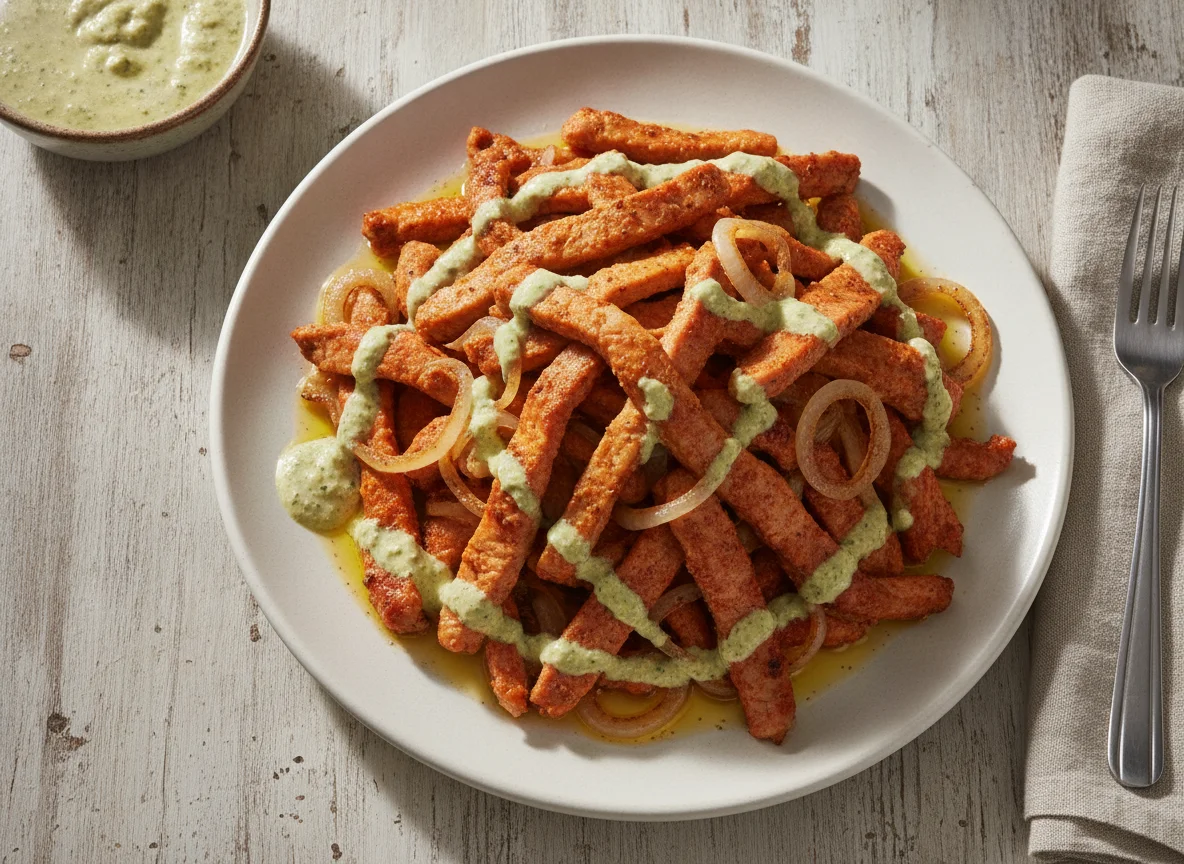 Carne al pastor con cebolla photo