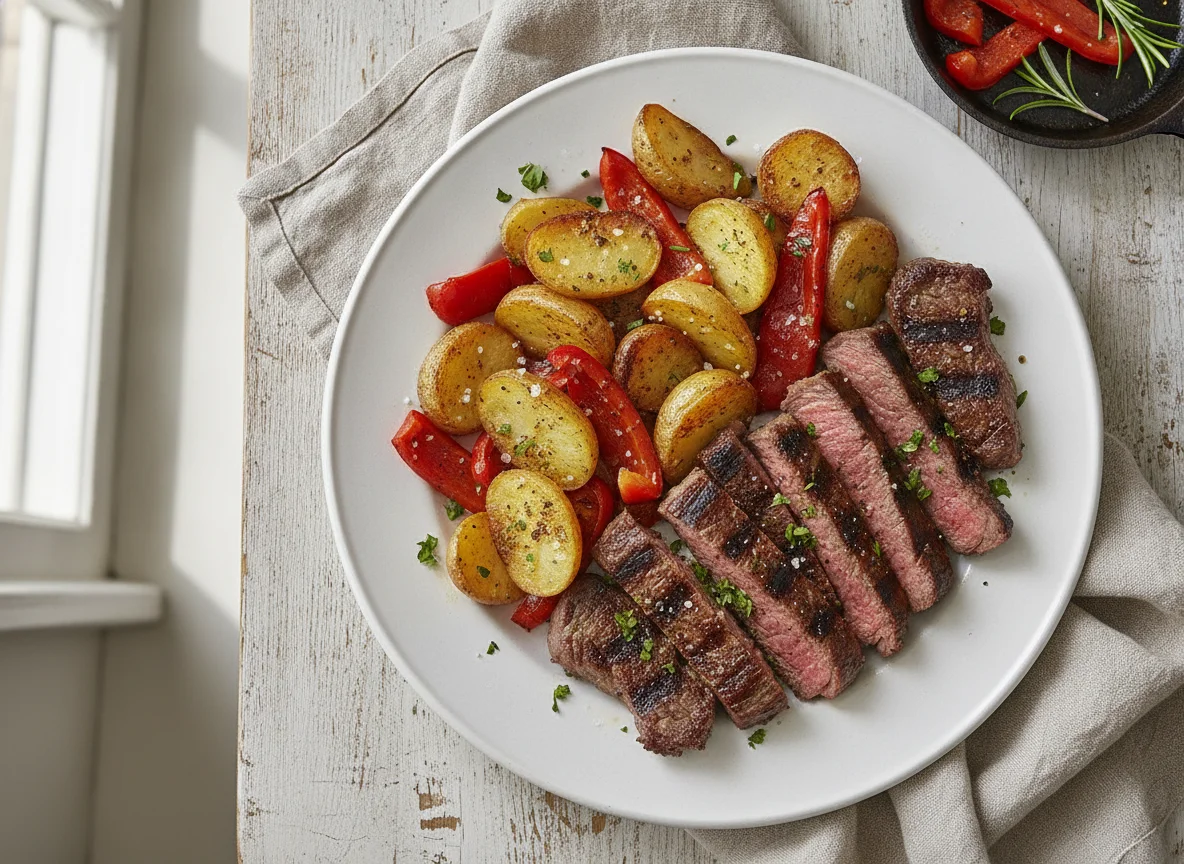 Carne asada con papas photo