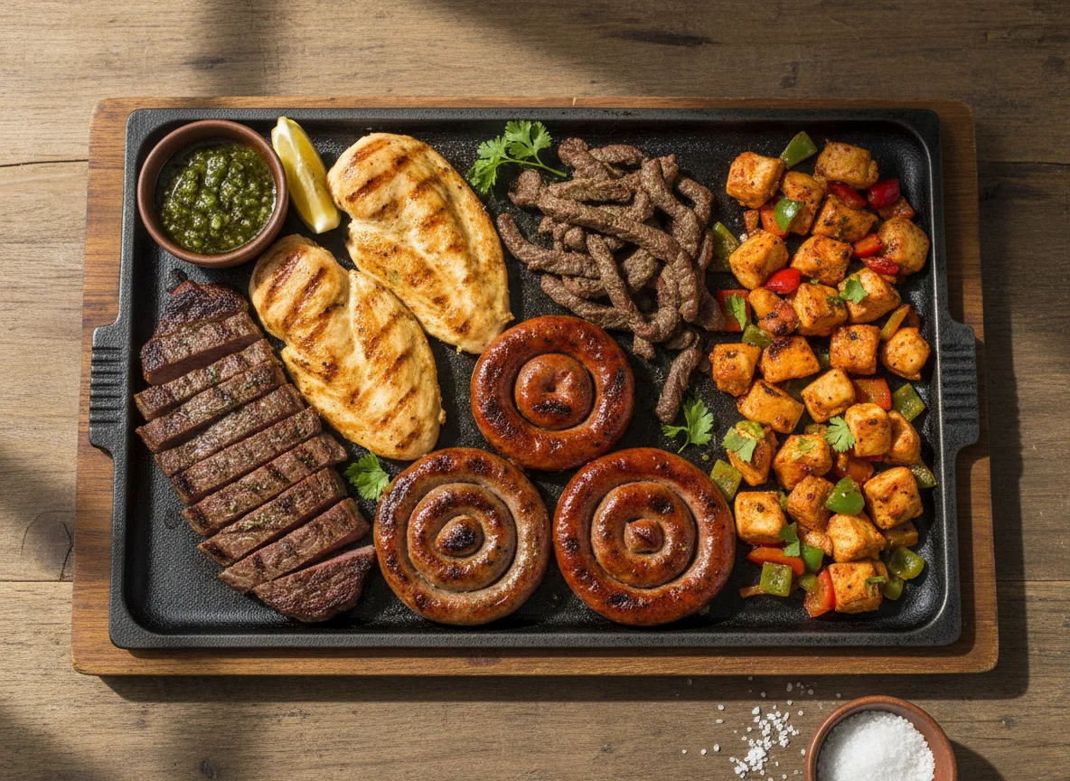 Carnes variadas en plancha photo