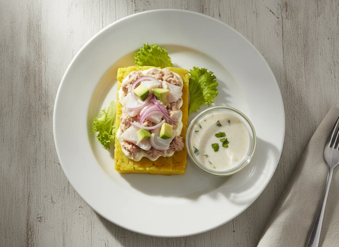 Causa Limeña con Ceviche photo
