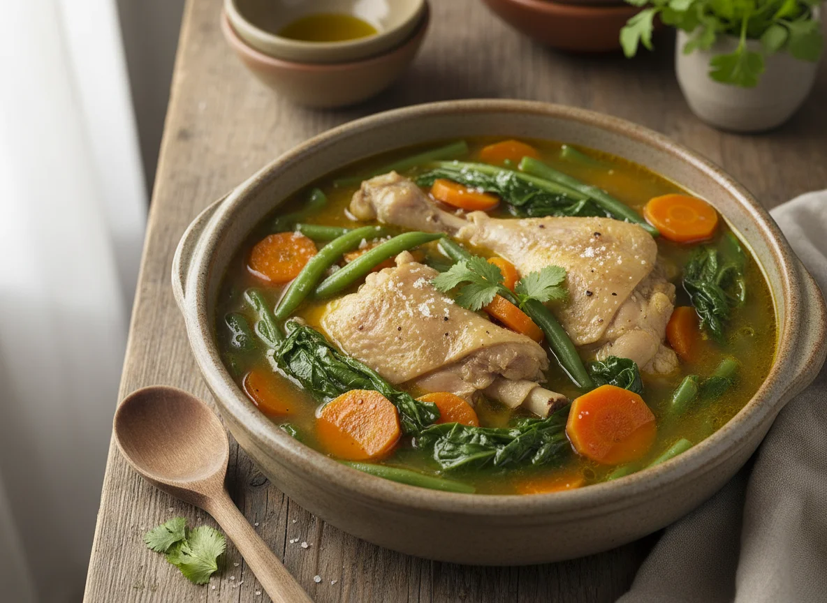 Cazuela de pollo con verduras photo