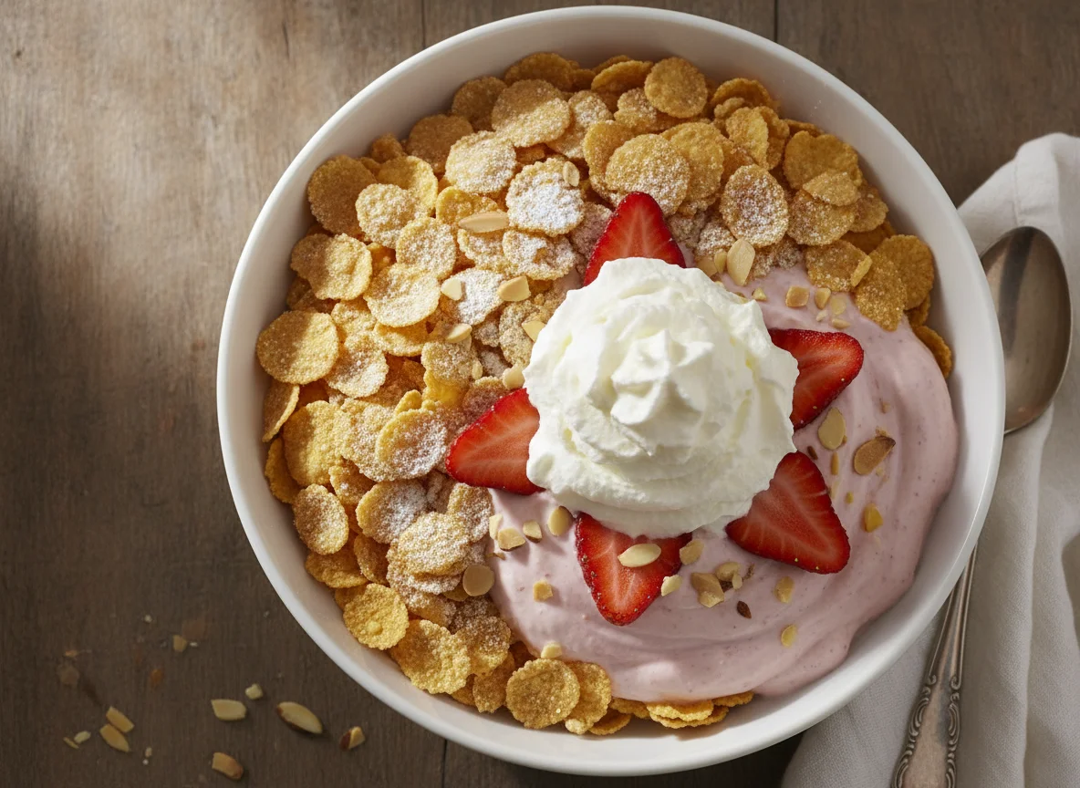 Cereal con yogur y crema photo