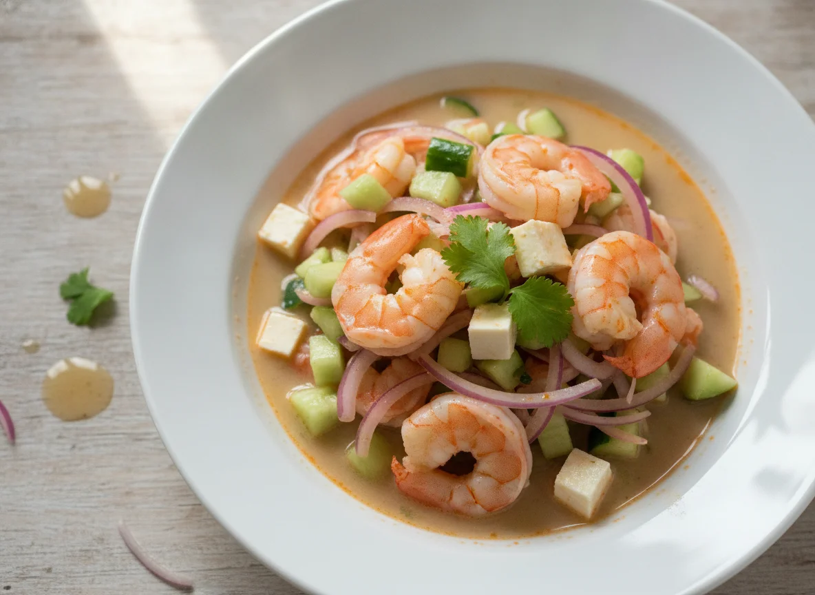 Ceviche de camarón photo