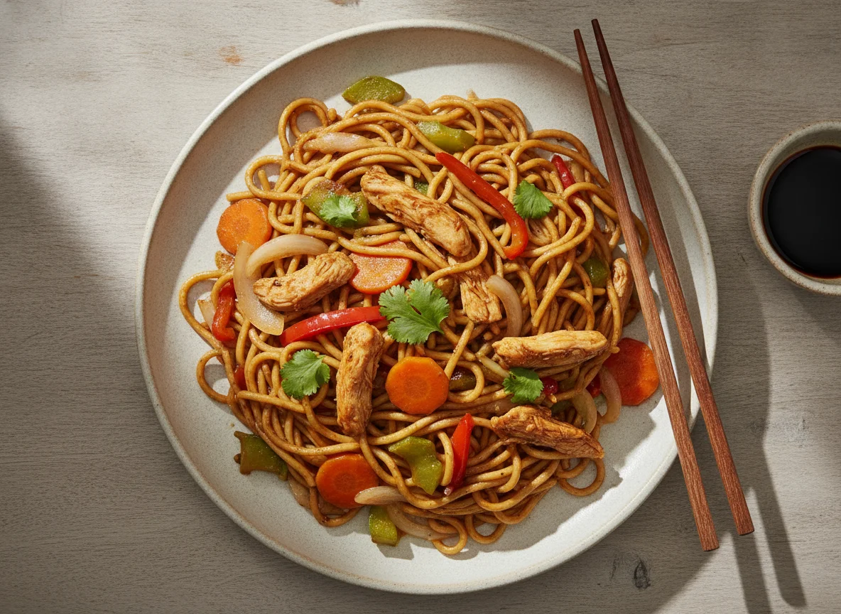 Chao mein de pollo guatemalteco photo