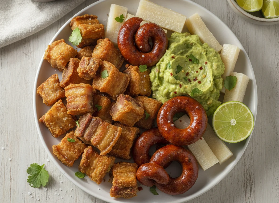 Chicharrón con Guacamol y Chorizo photo