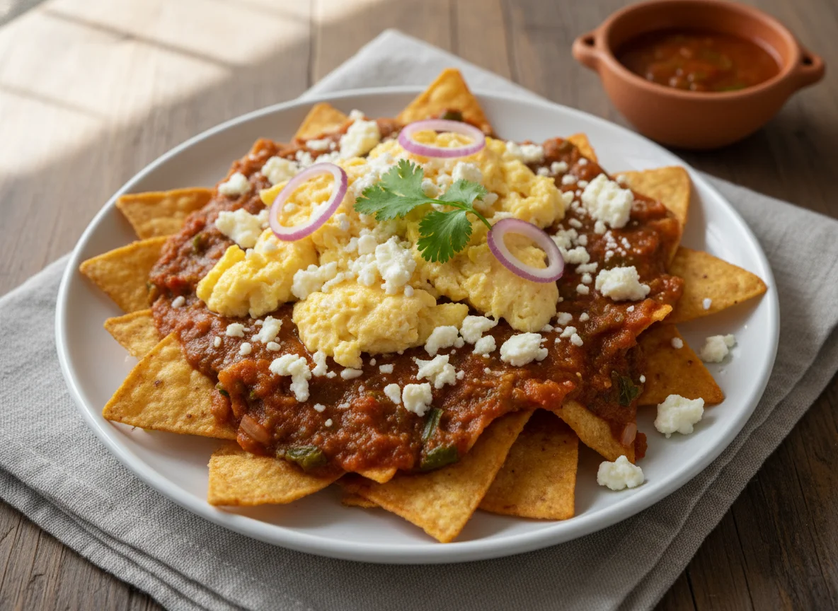 Chilaquiles con Huevo y Queso Fresco photo