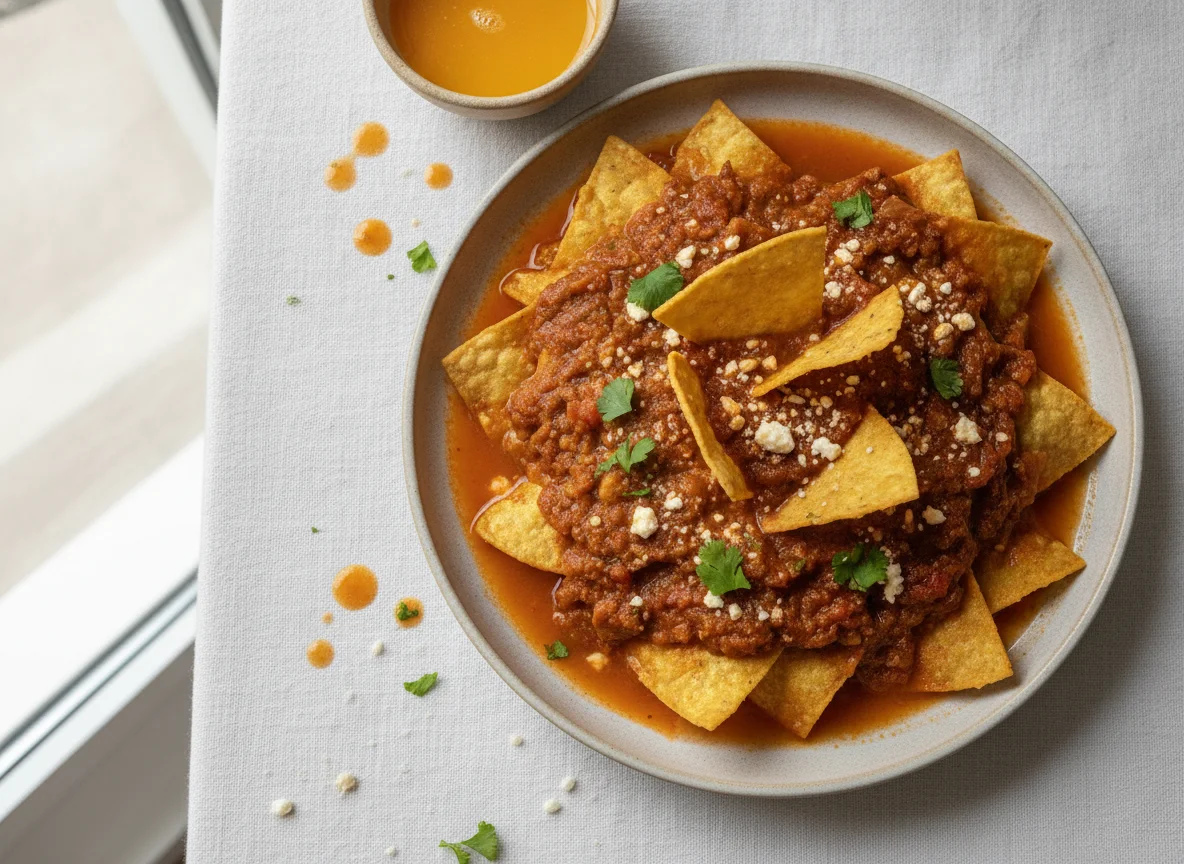 Chilaquiles con jugo photo