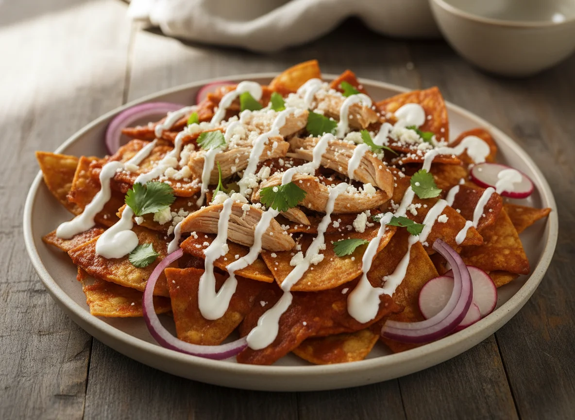 Chilaquiles con pollo photo