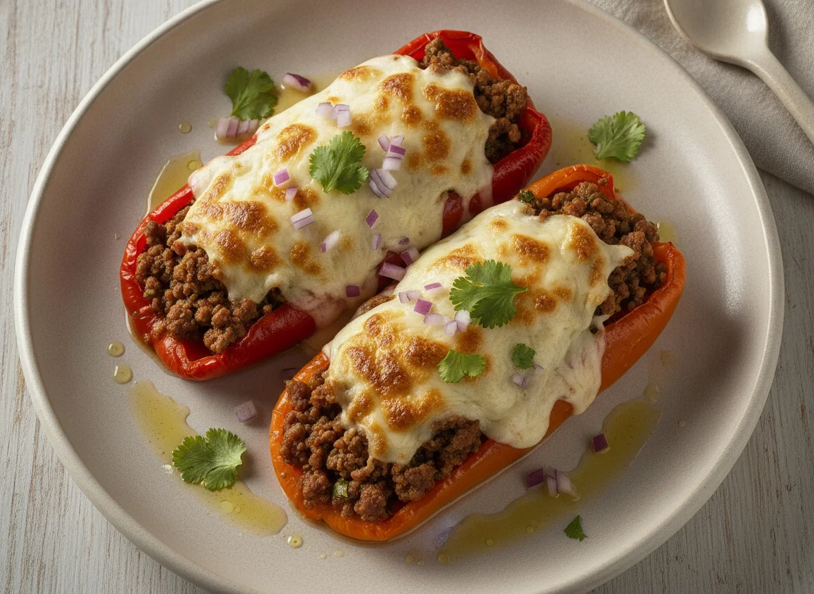 Chiles rellenos de carne y queso photo