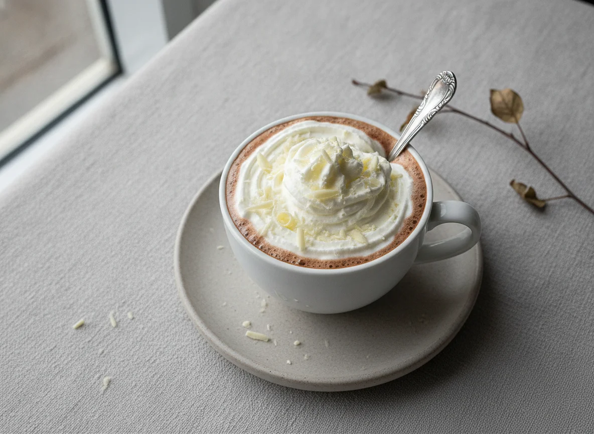 Chocolate caliente con nata photo