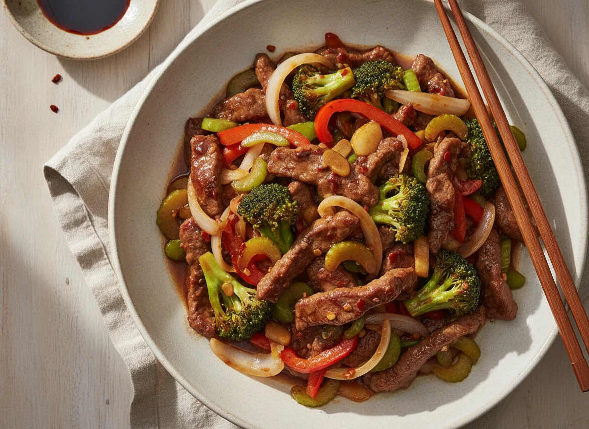Chop Suey de Res con Brócoli photo