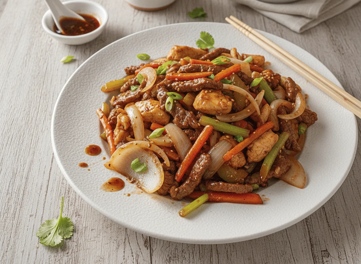 Chop Suey de Res y Pollo photo