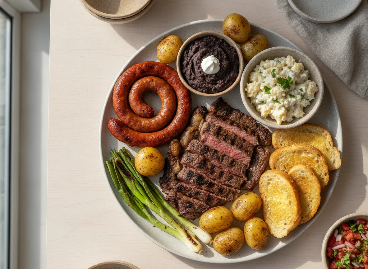 Churrasco guatemalteco con guarniciones photo