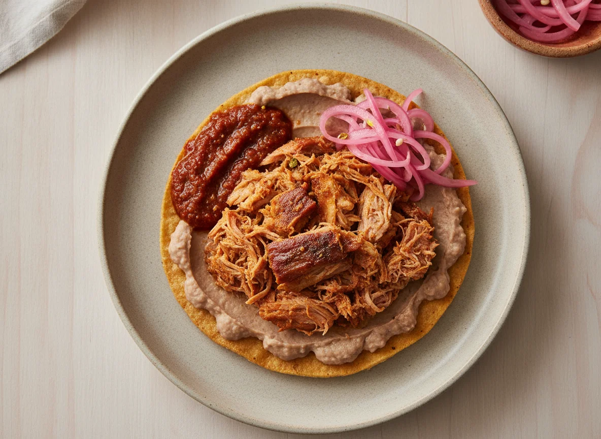 Cochinita Pibil con Frijoles Refritos photo