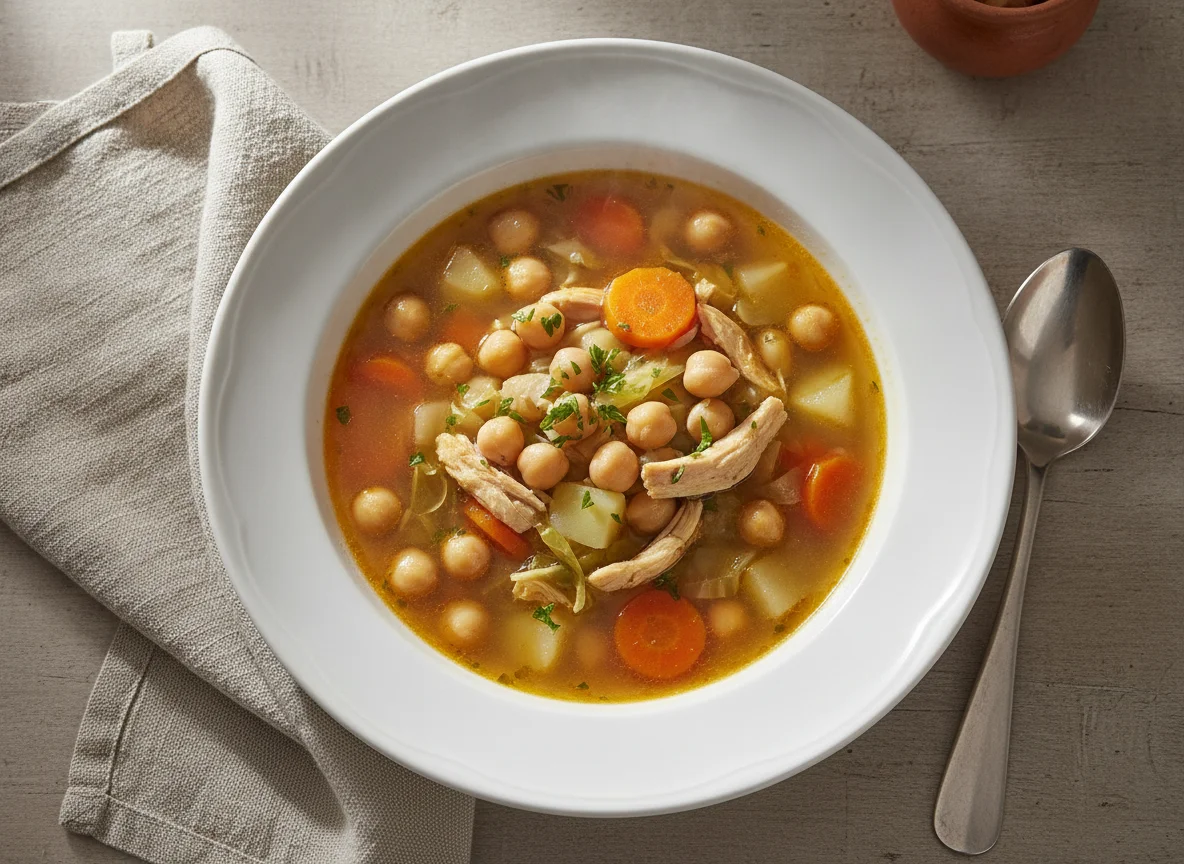Cocido madrileño (sopa) photo