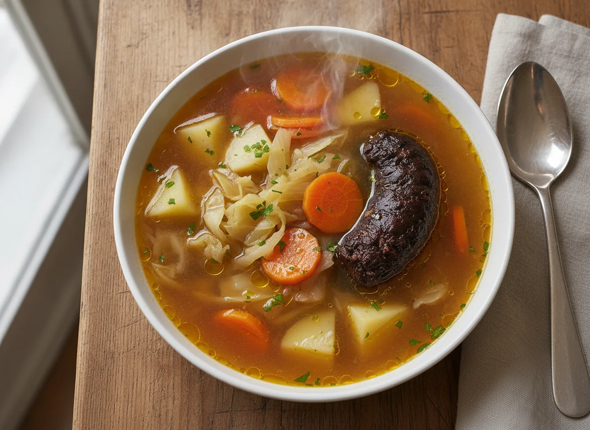 Cocido madrileño (sopa y verduras) photo