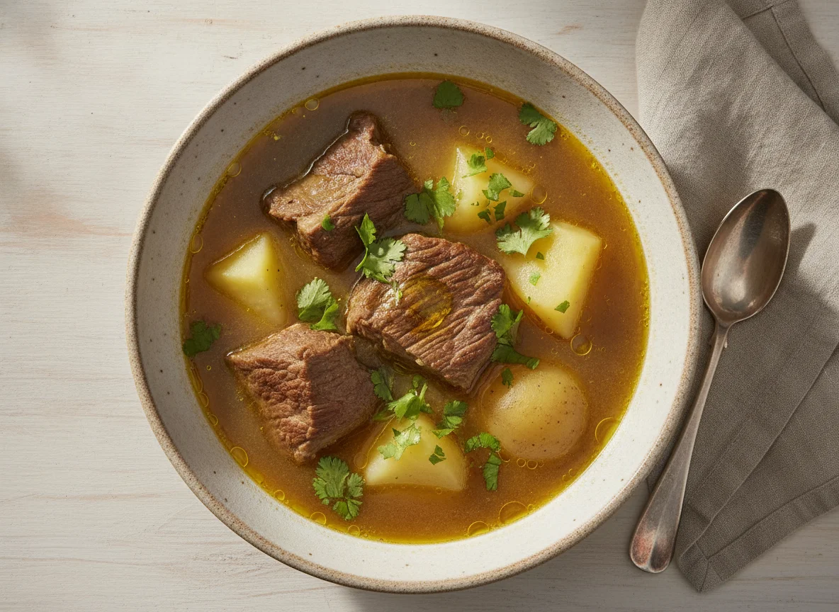 Cocido o Sopa de Carne con Patatas photo