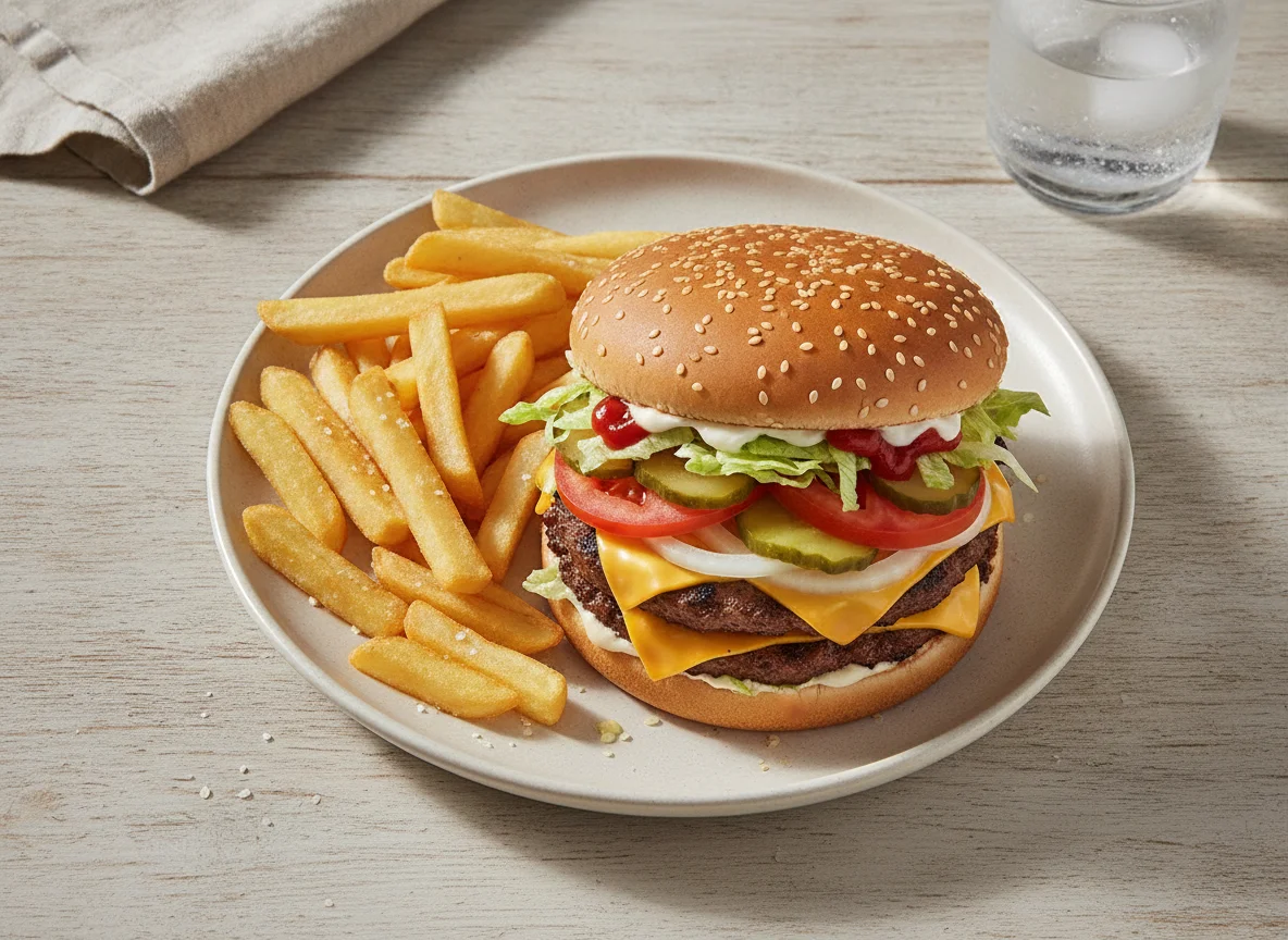 Combo Whopper Doble con Papas Fritas photo