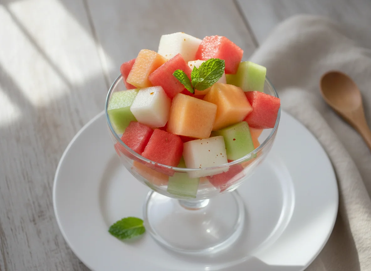 Copa de frutas mixtas photo