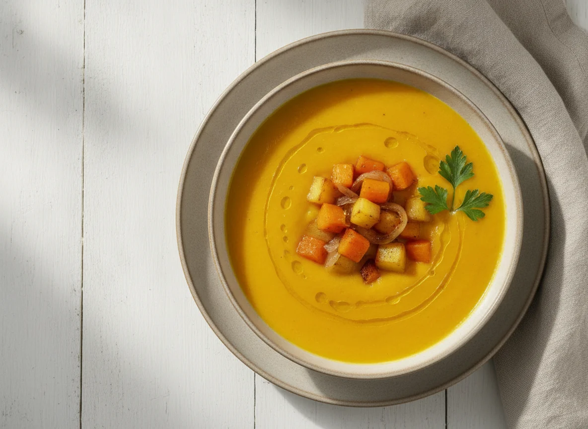 Crema de calabaza y zanahoria photo