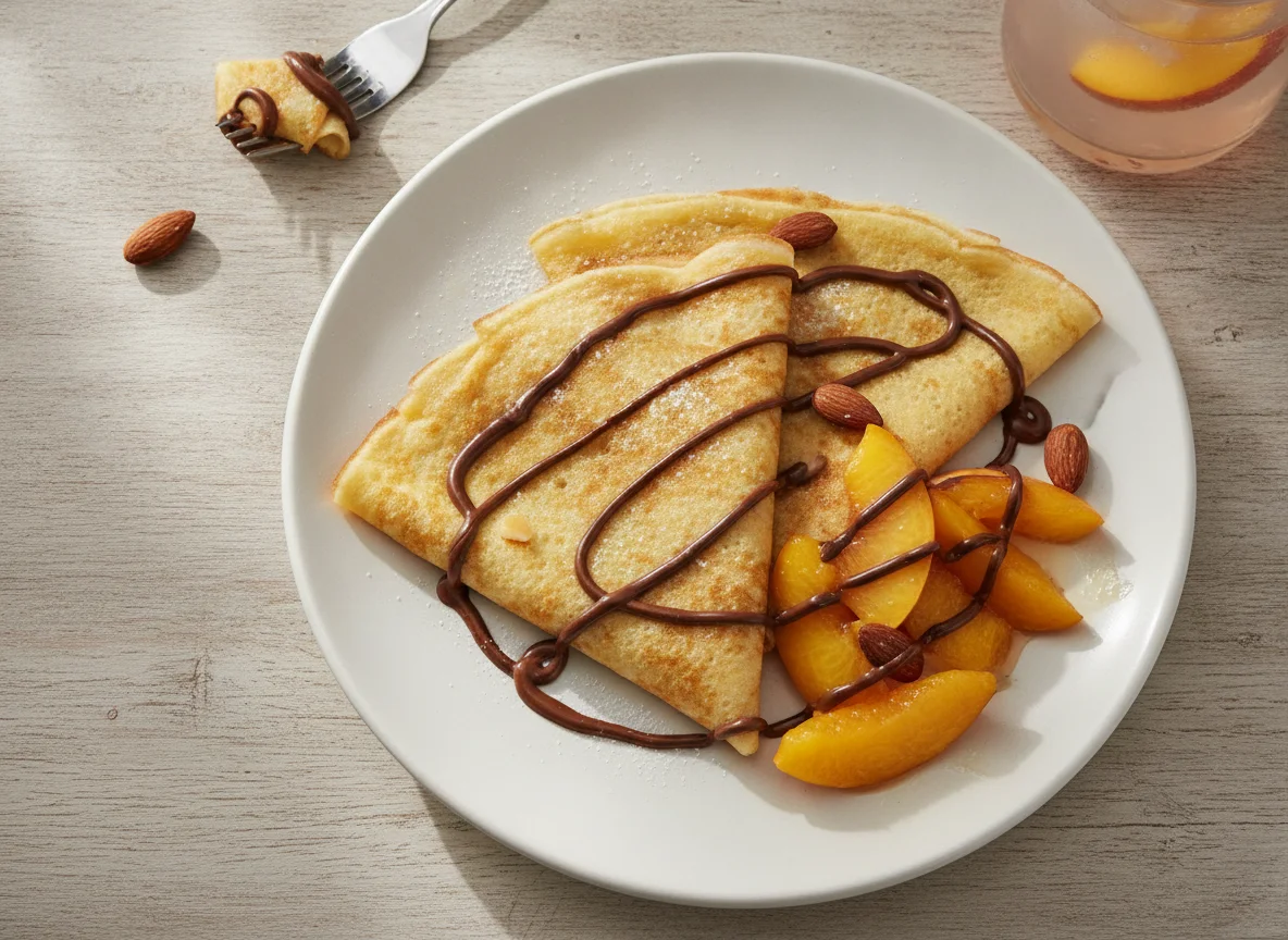 Crepas con Nutella y durazno photo