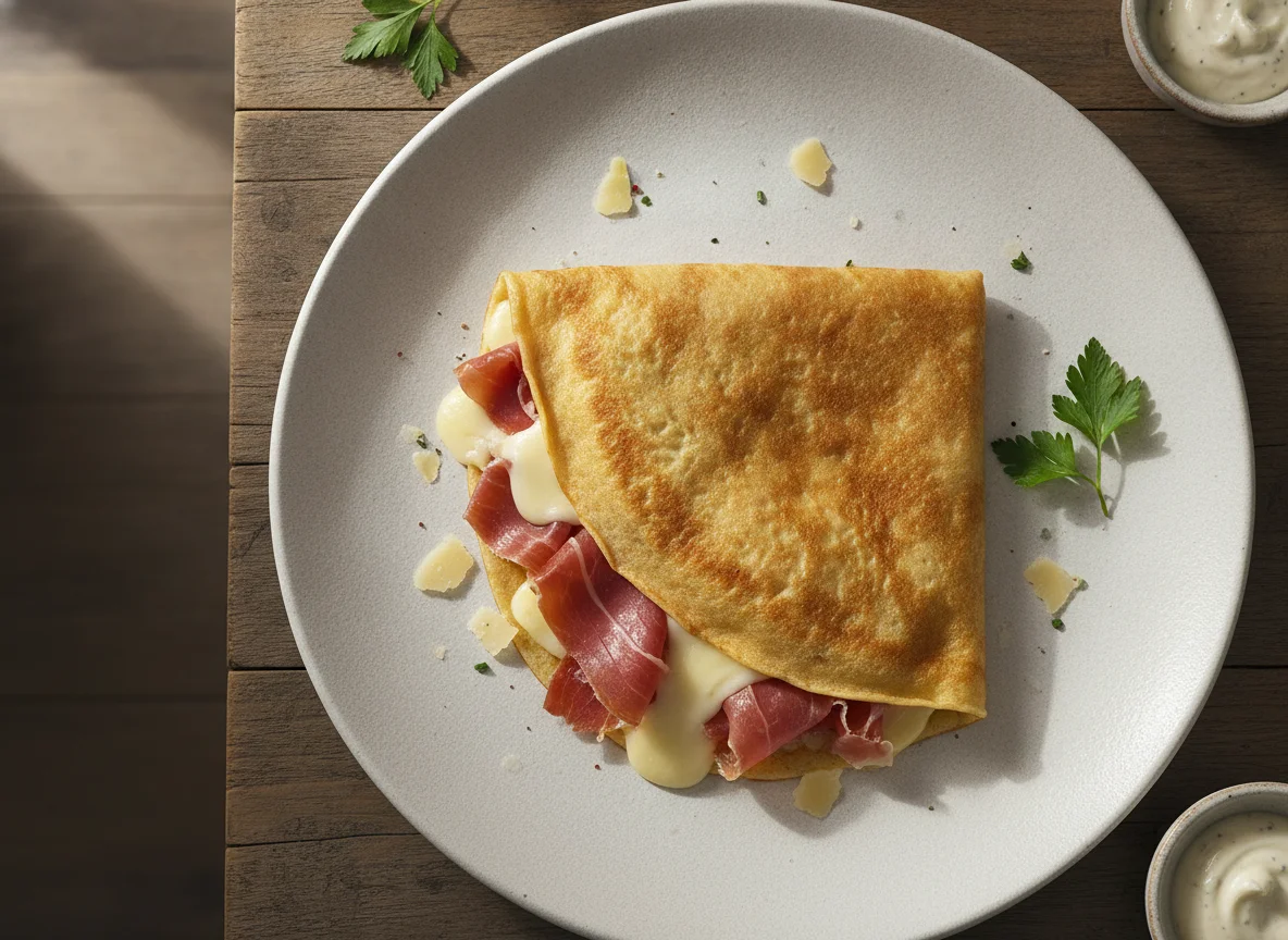 Crepe de jamón y queso photo