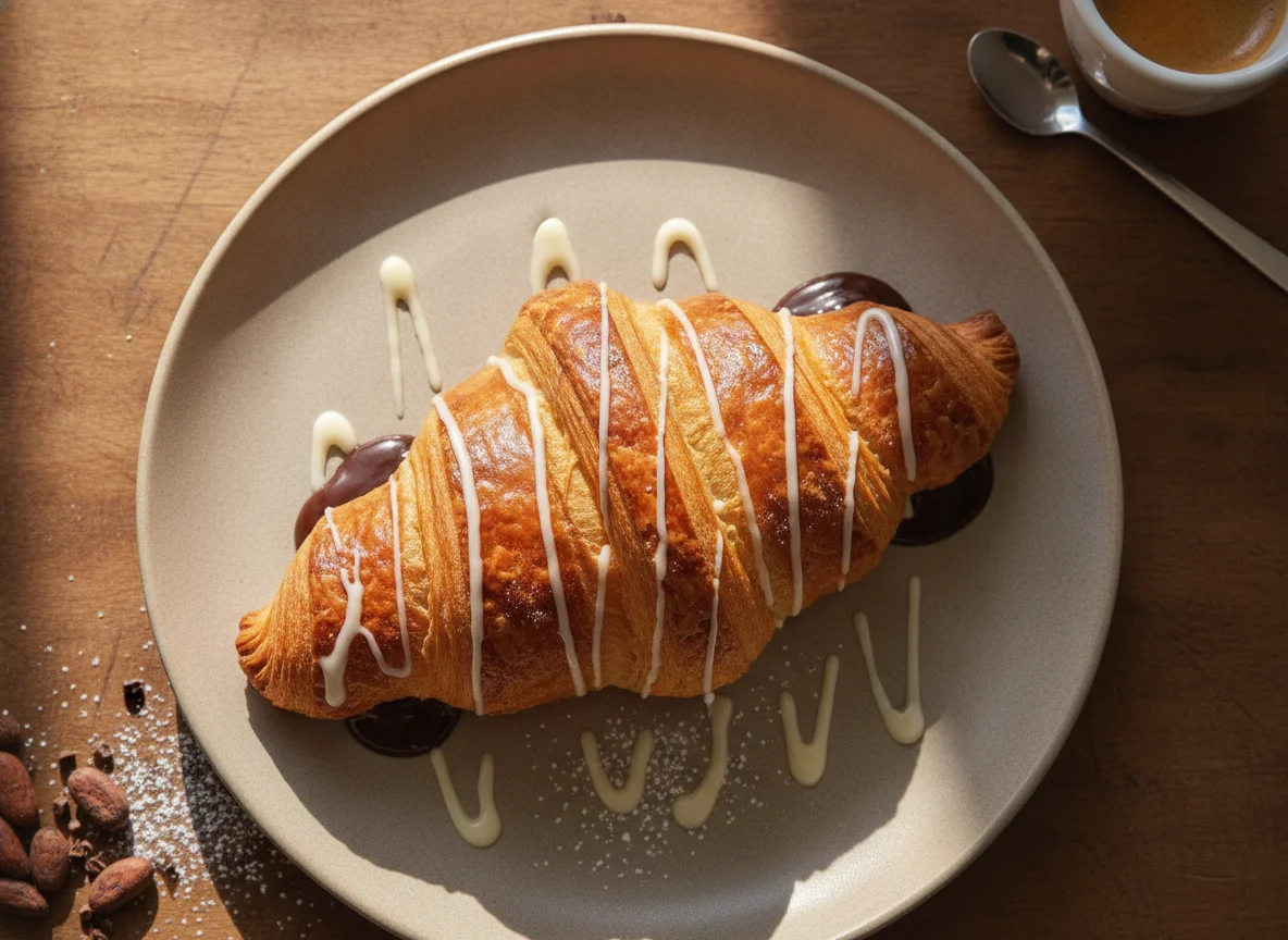 Croissant de chocolate photo