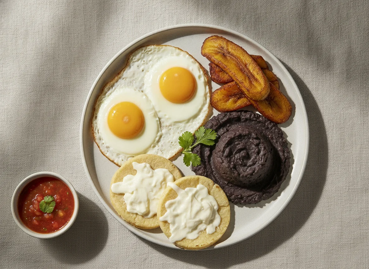 Desayuno Chapín con Huevos y Tortitas photo