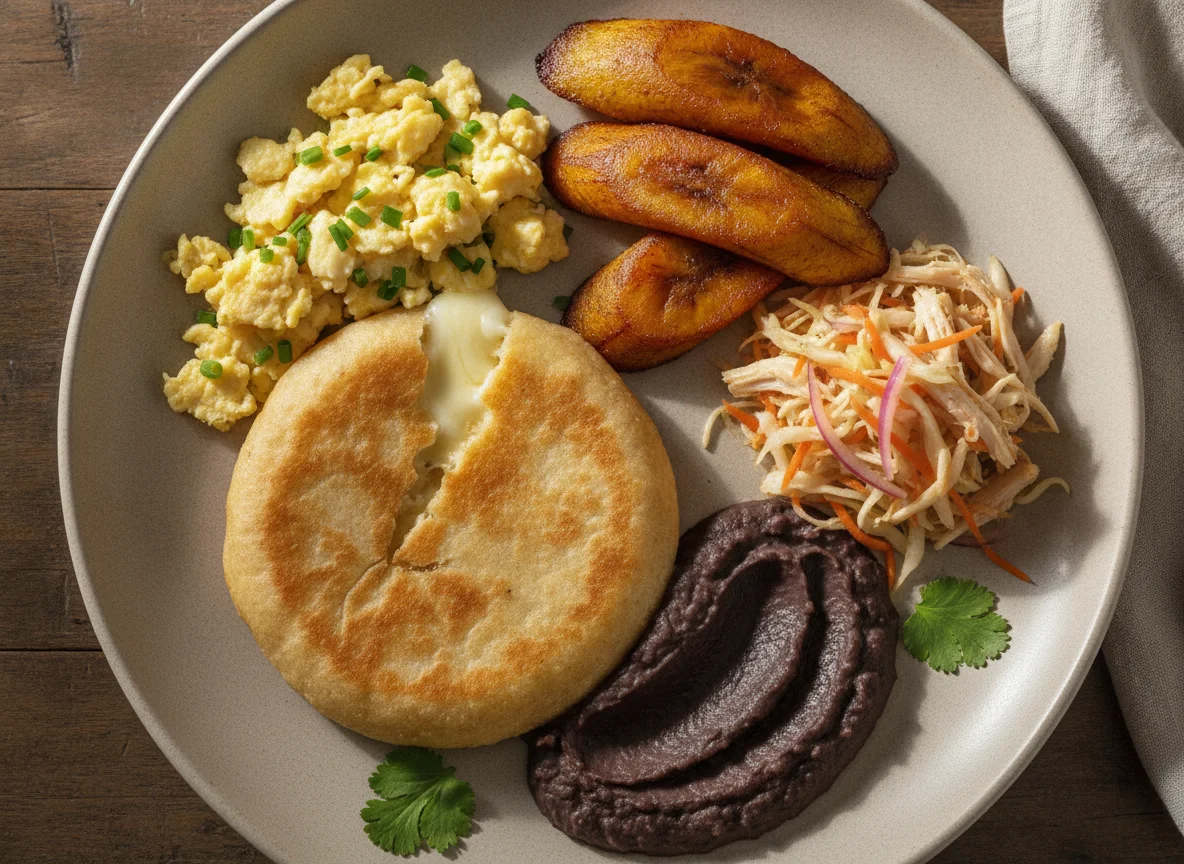 Desayuno Chapín con Pupusa photo
