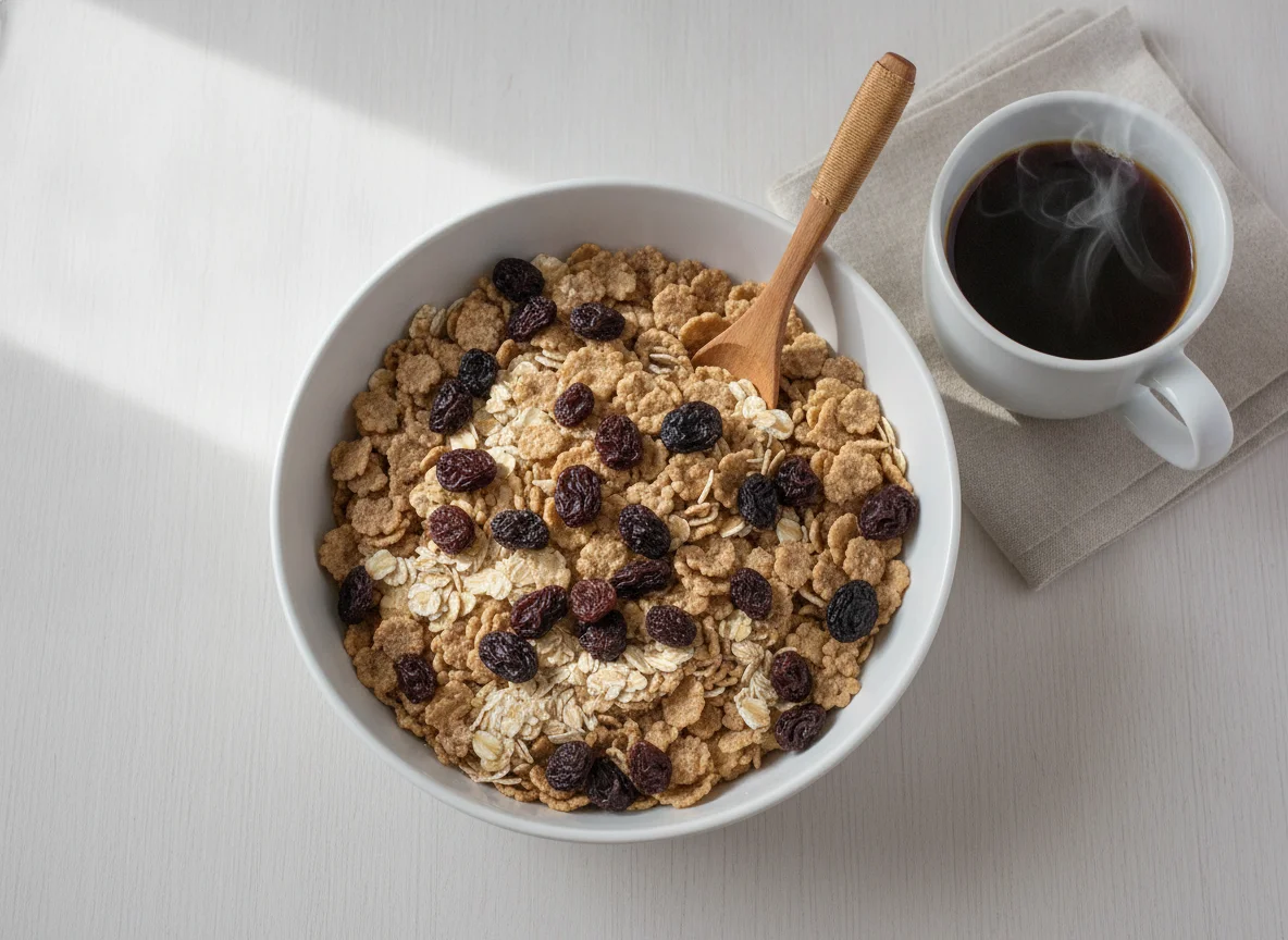 Desayuno de cereales y café photo