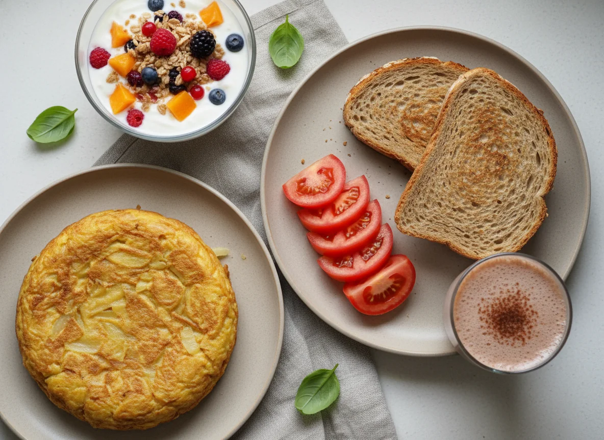 Desayuno español variado photo