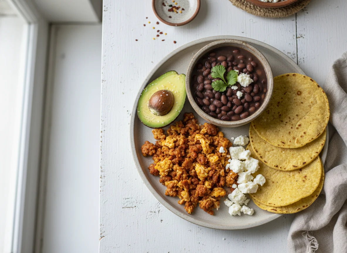 Desayuno Mexicano con Huevos con Chorizo photo