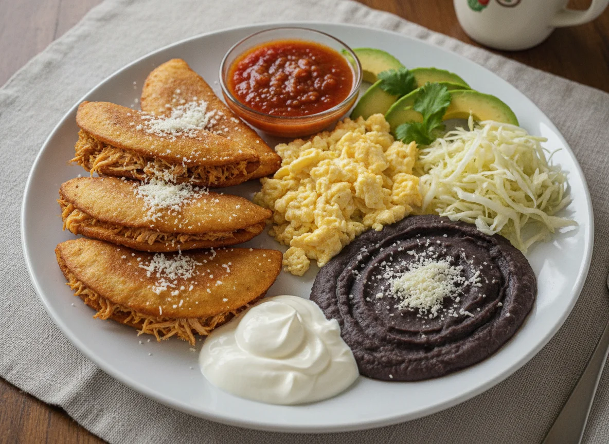 Desayuno Típico Guatemalteco con Dobladas photo