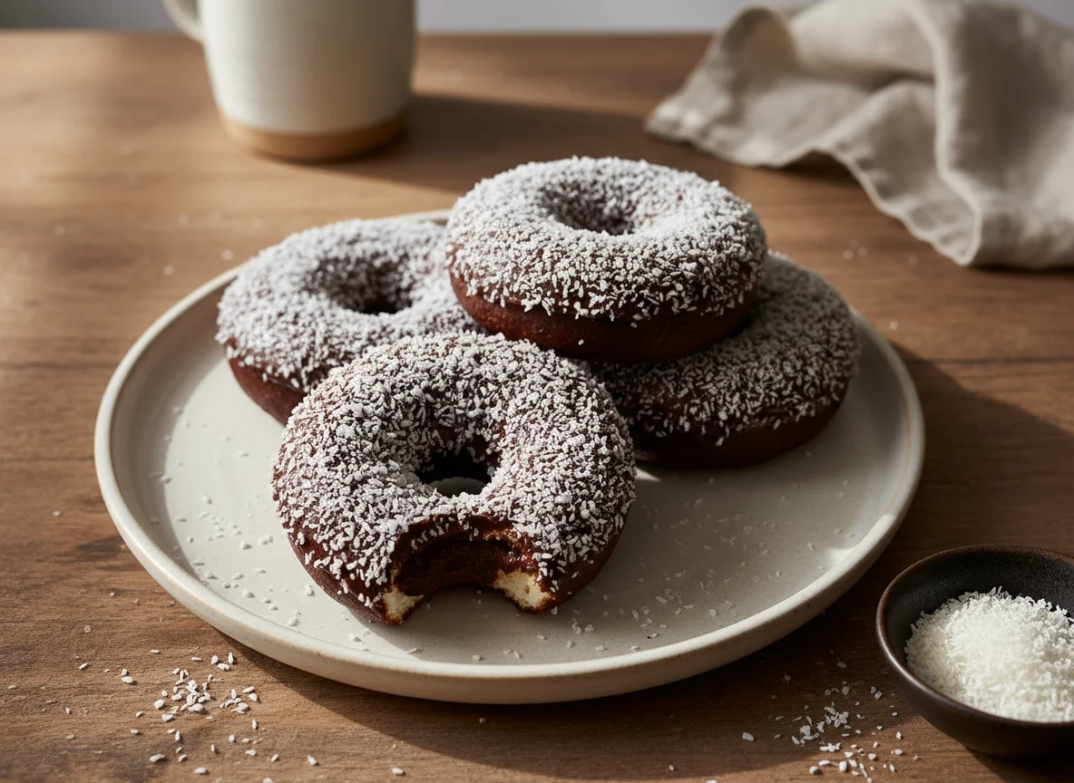 Donas de Chocolate con Coco Rallado photo