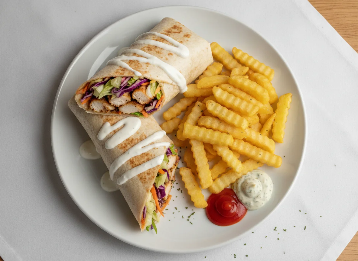 Dürüm Kebab con Patatas Fritas photo
