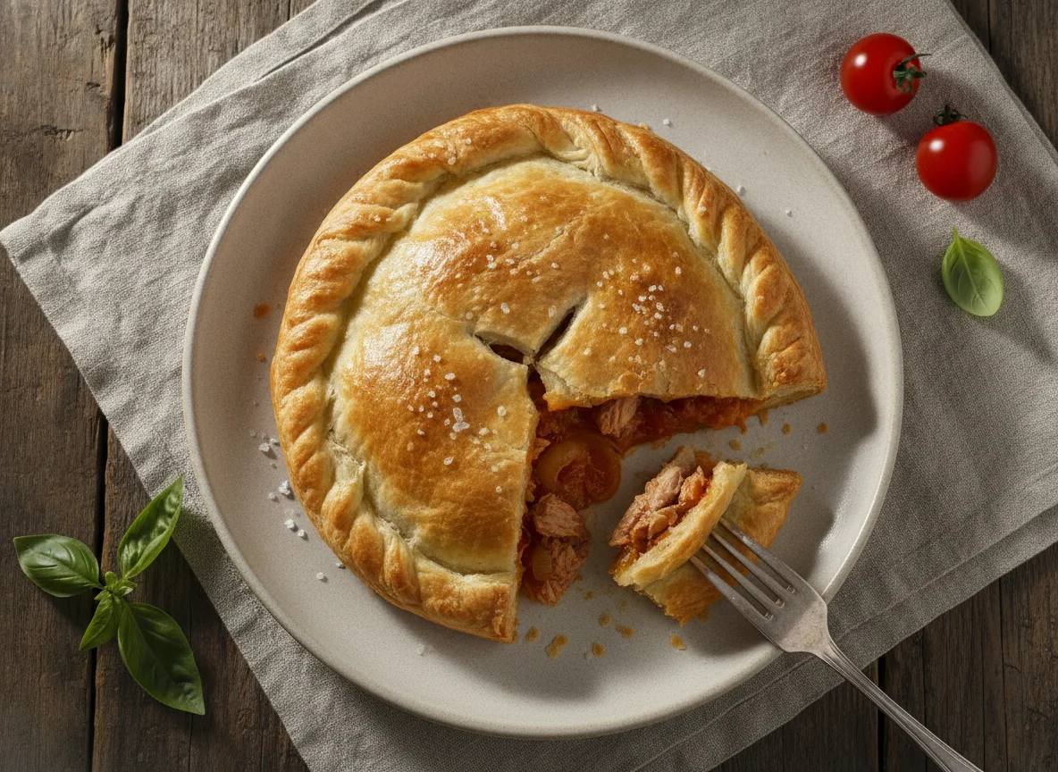 Empanada de atún y tomate photo