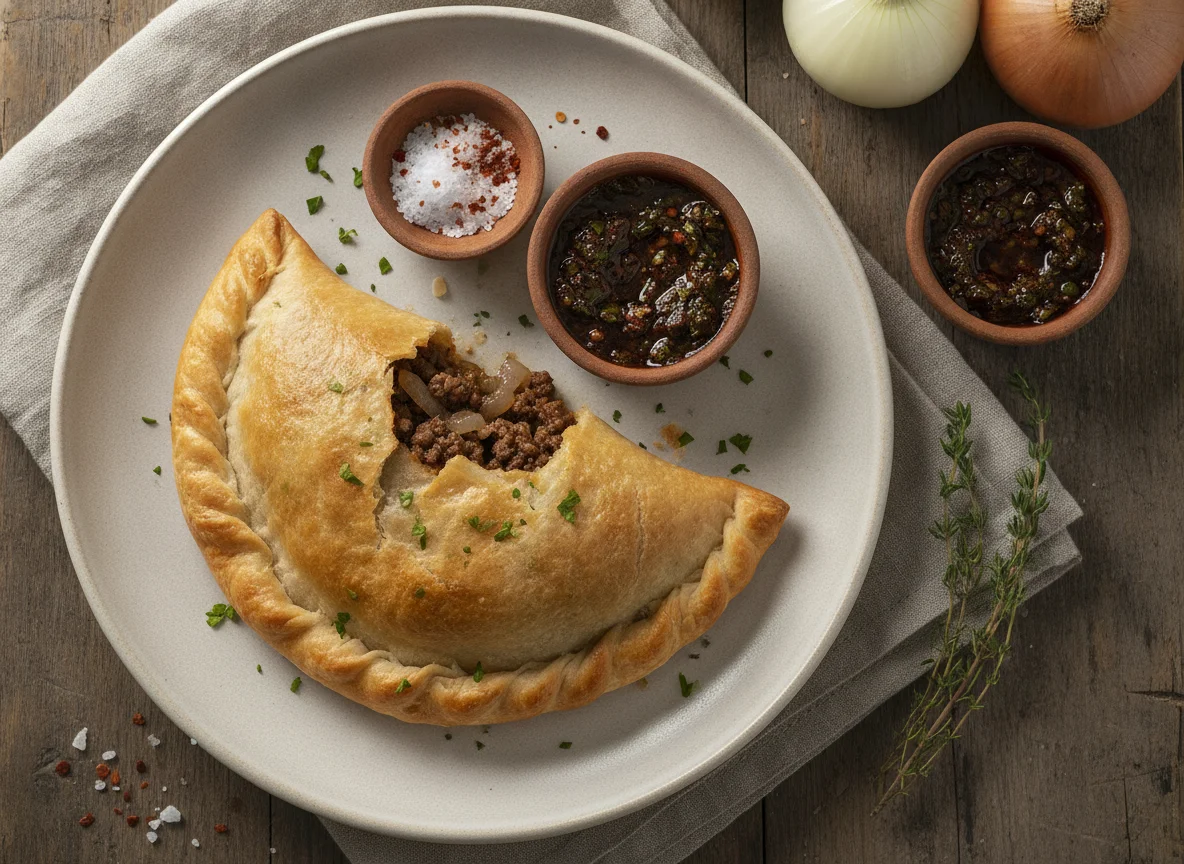 Empanada de carne al horno photo