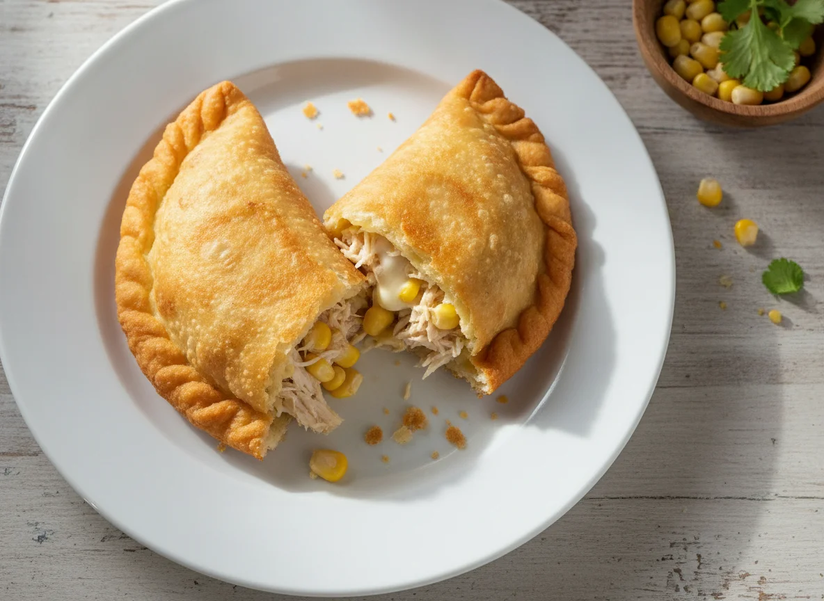 Empanada de pino de pollo y queso photo