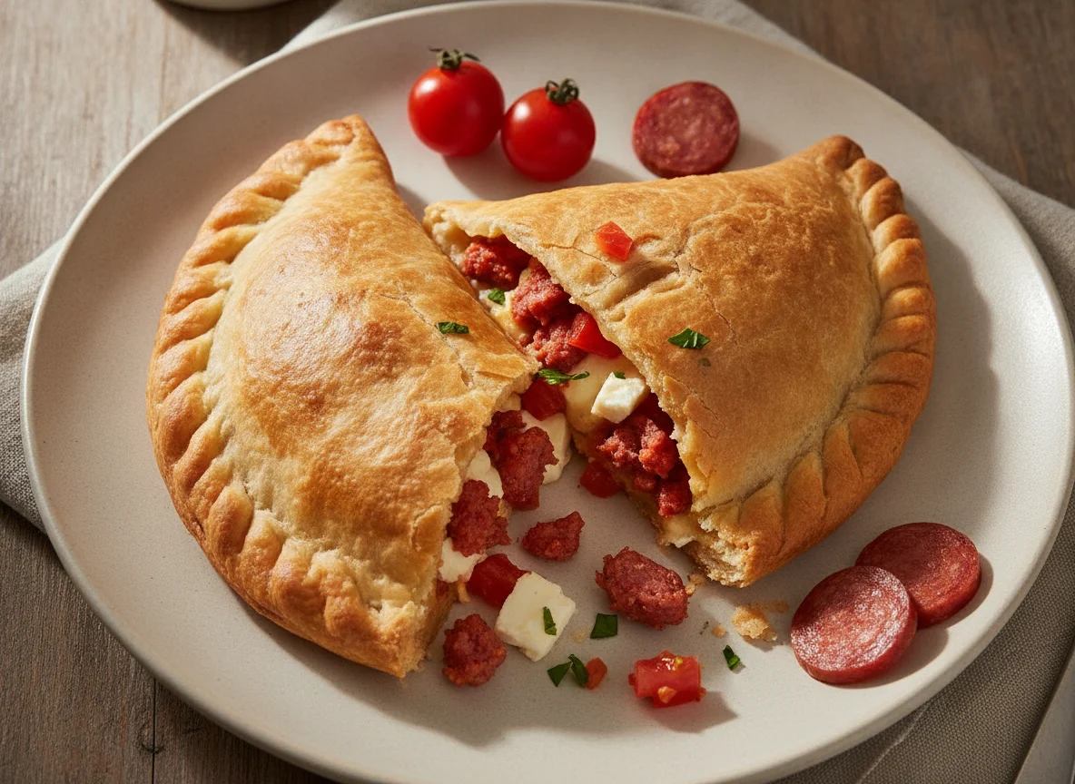Empanada de salchicha y queso photo