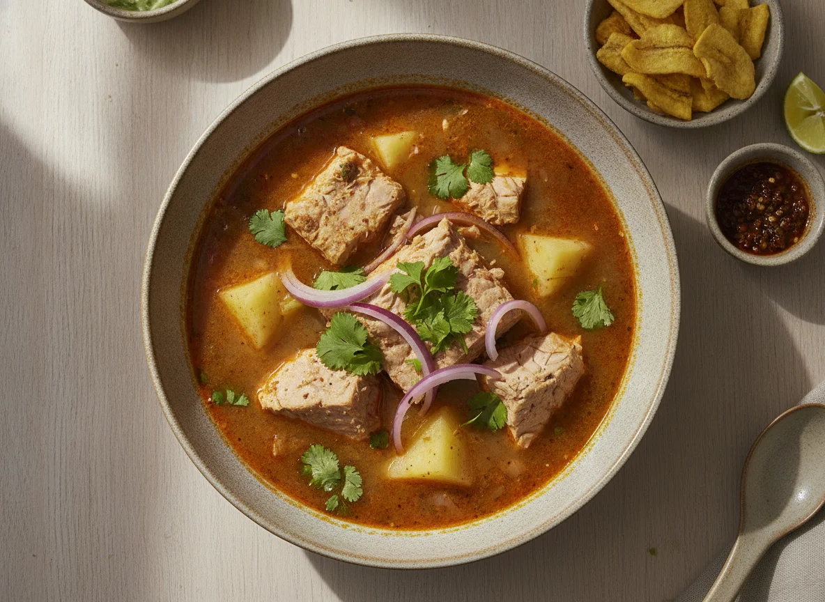 Encebollado de pescado photo