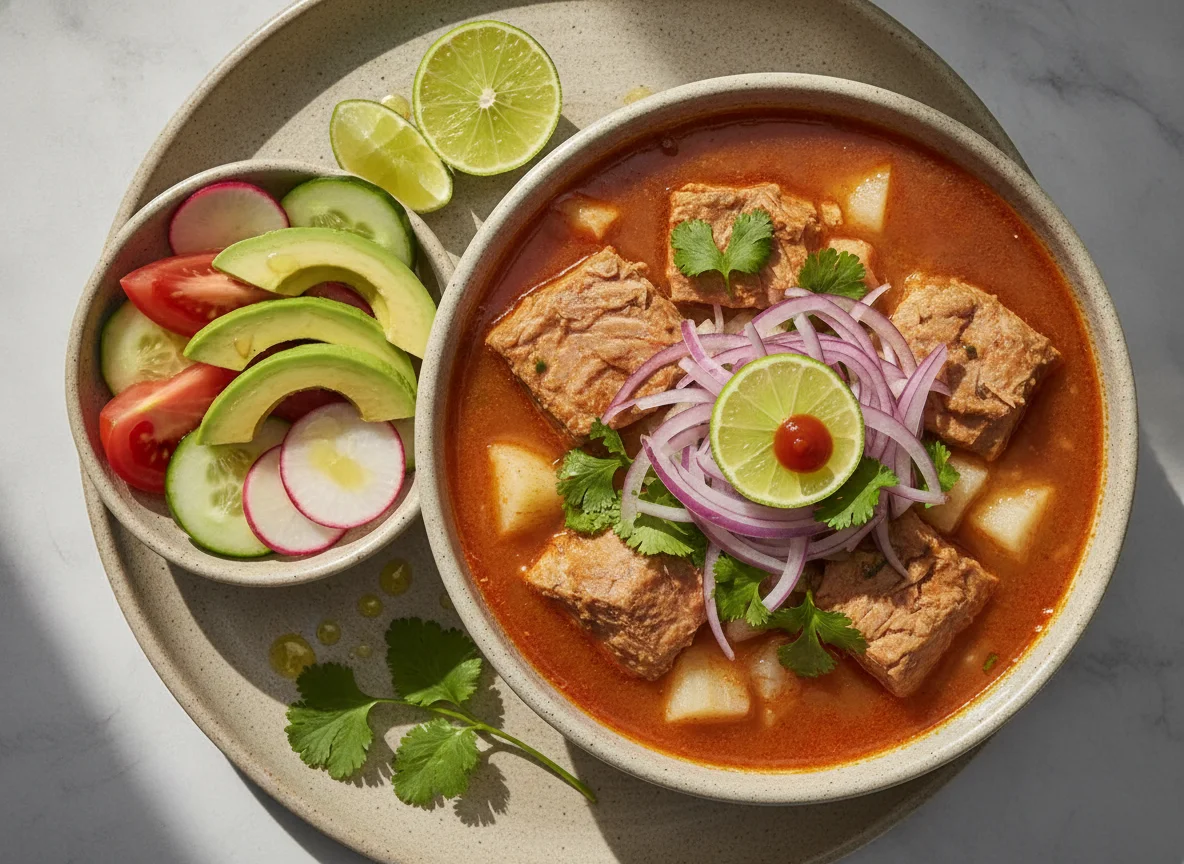 Encebollado de pescado con ensalada photo