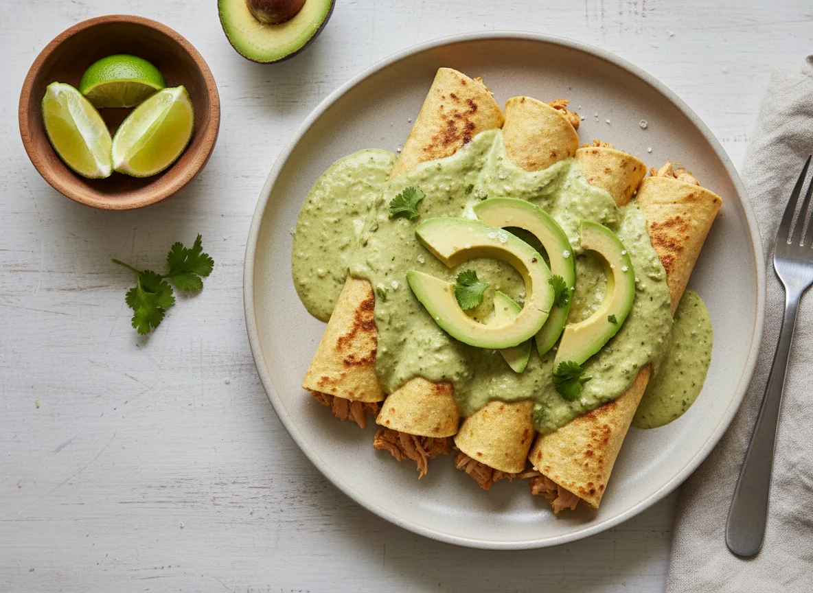 Enchiladas Suizas con Aguacate photo