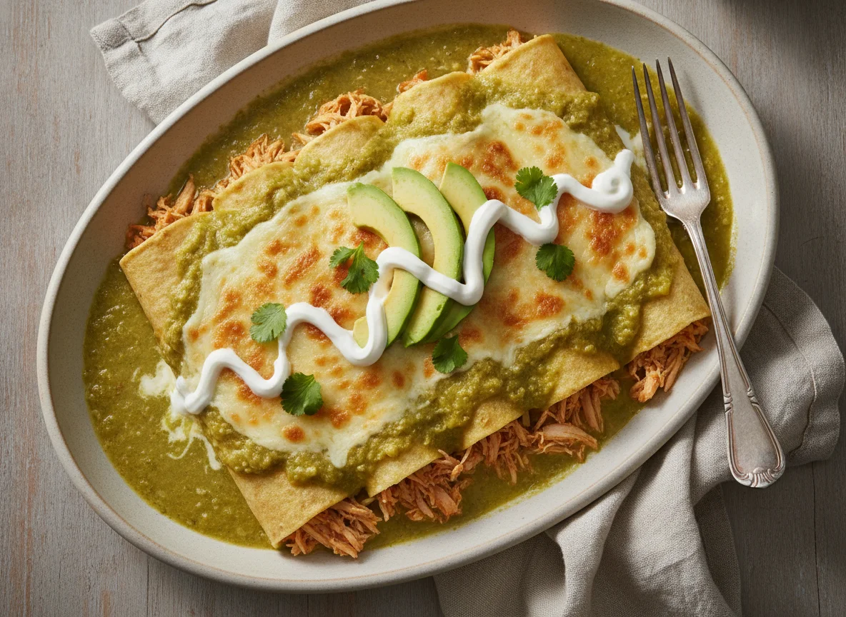 Enchiladas Suizas con Pollo y Aguacate photo
