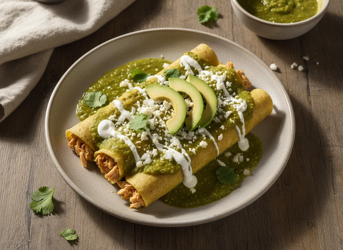Enchiladas Verdes con Pollo photo