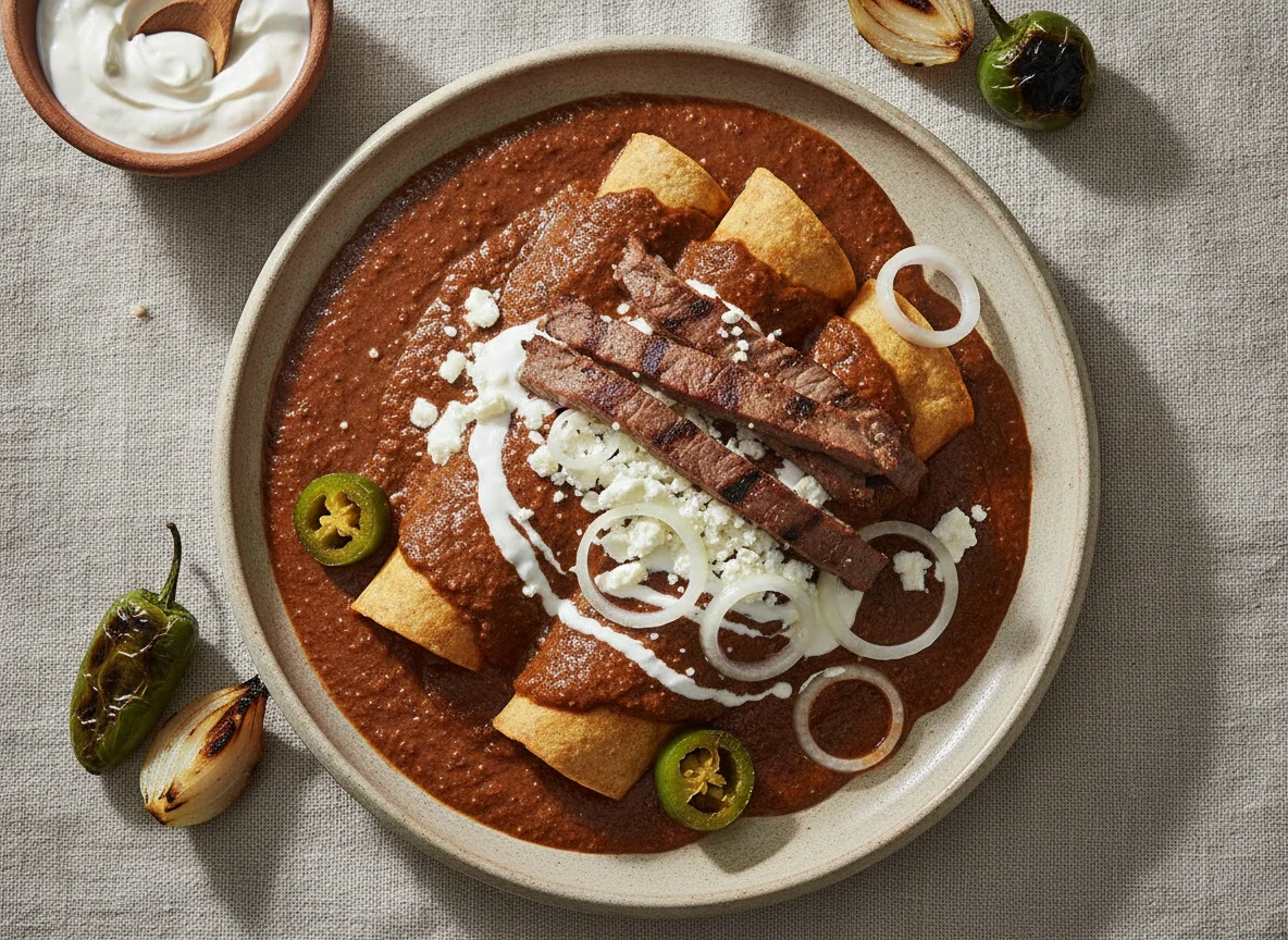 Enmoladas con Cecina photo
